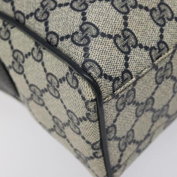 GUCCI GG Supreme Sherry Line Hand Bag Pvc Leather Navy Red 67 02 67 02 - Picture 11 of 16